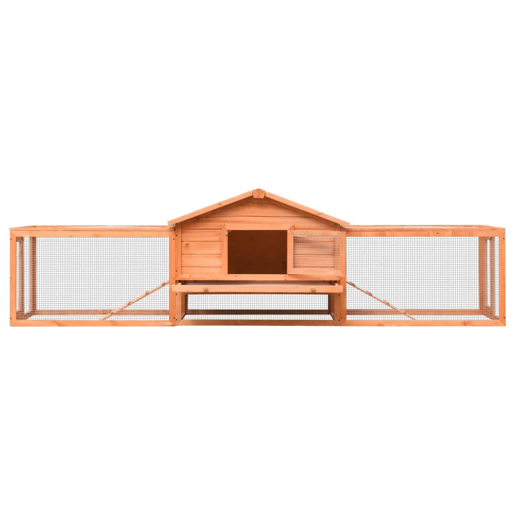 Vidaxl Rabbit Hutch 310x70x87 cm Pine solide et bois de pin