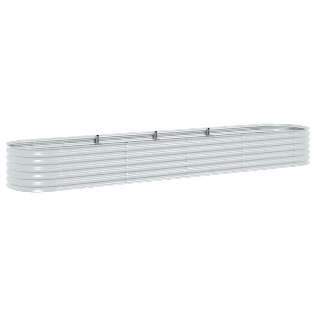 Vidaxx jardinière surélevée 400x80x44 cm acier galvanisé argent
