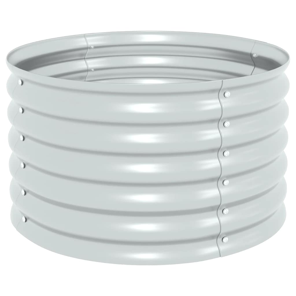 Planteur Vidaxl inséré 80x80x44 cm argent en acier galvanisé
