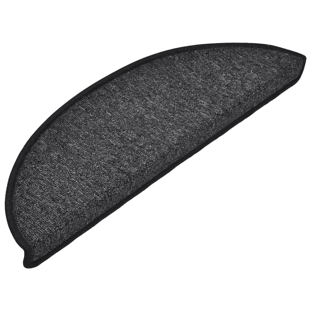 Mattes d'escalier Vidaxl 15 ST 56X17X3 cm Hémisphère anthracite