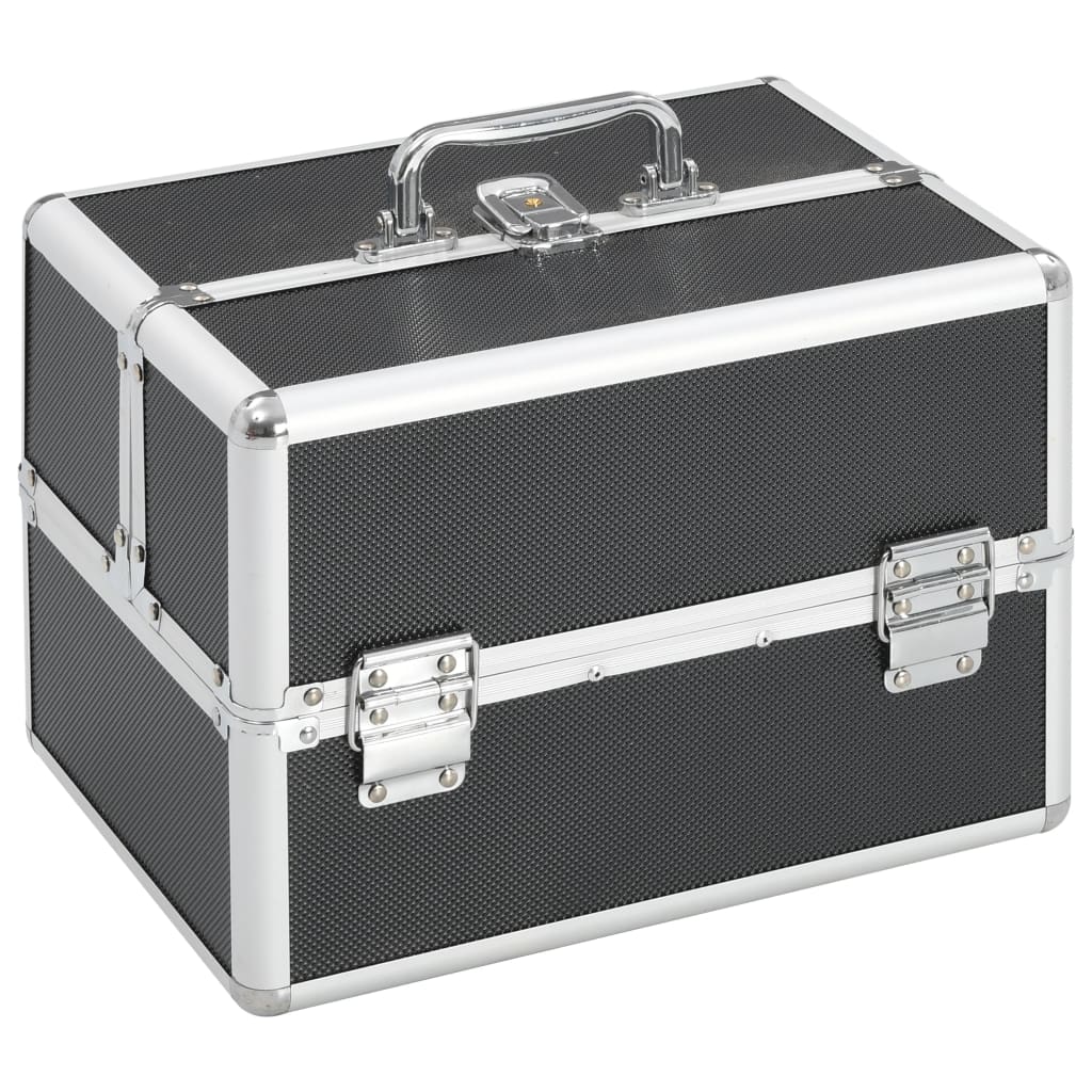 Vidaxx trousse de maquillage 22x30x21 cm aluminium noir