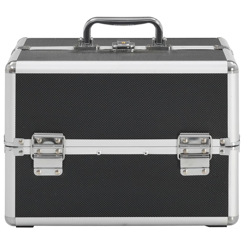 Vidaxx trousse de maquillage 22x30x21 cm aluminium noir
