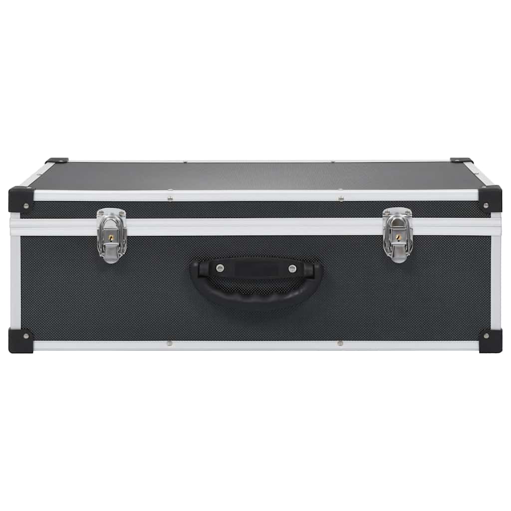 VIDAXL CD Suitcase pour 80 CDS Aluminium ABS noir