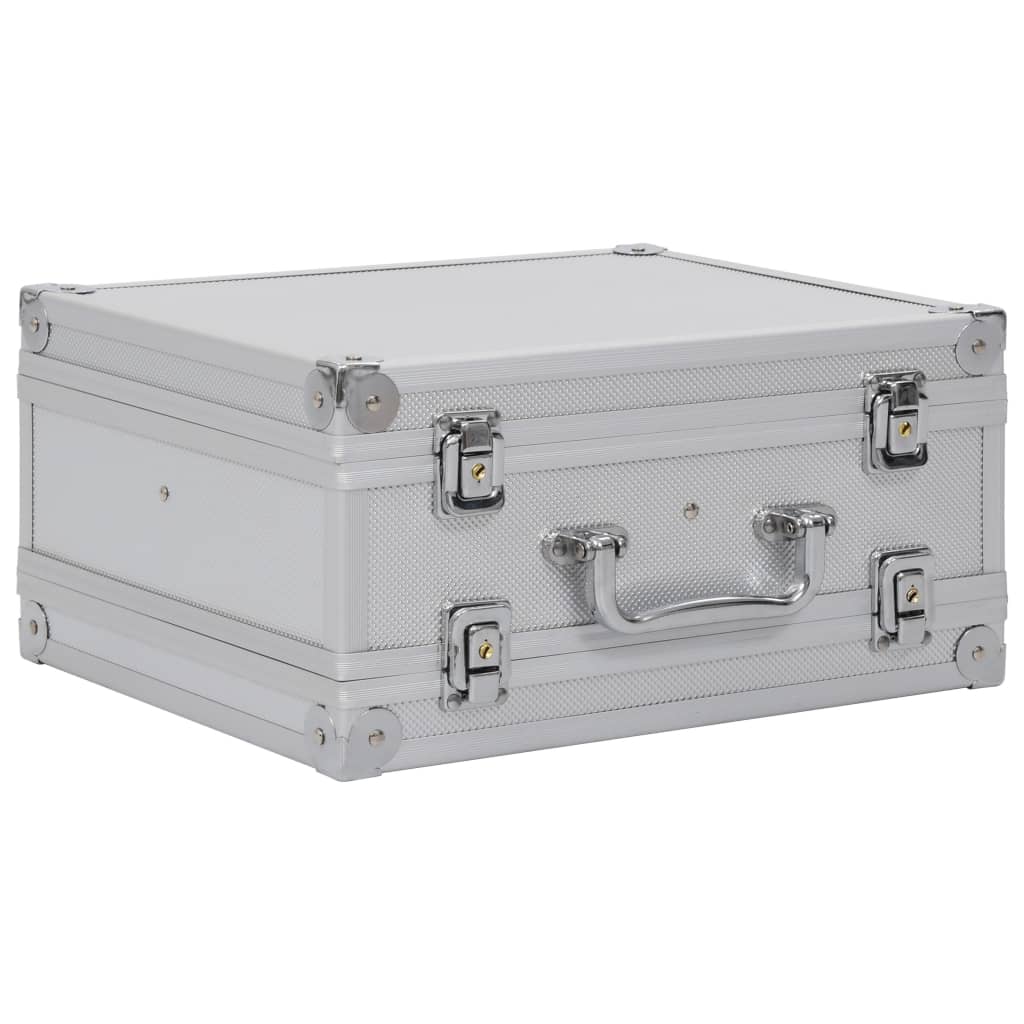 Vidaxx mallette pour pistolet aluminium abs couleur argent