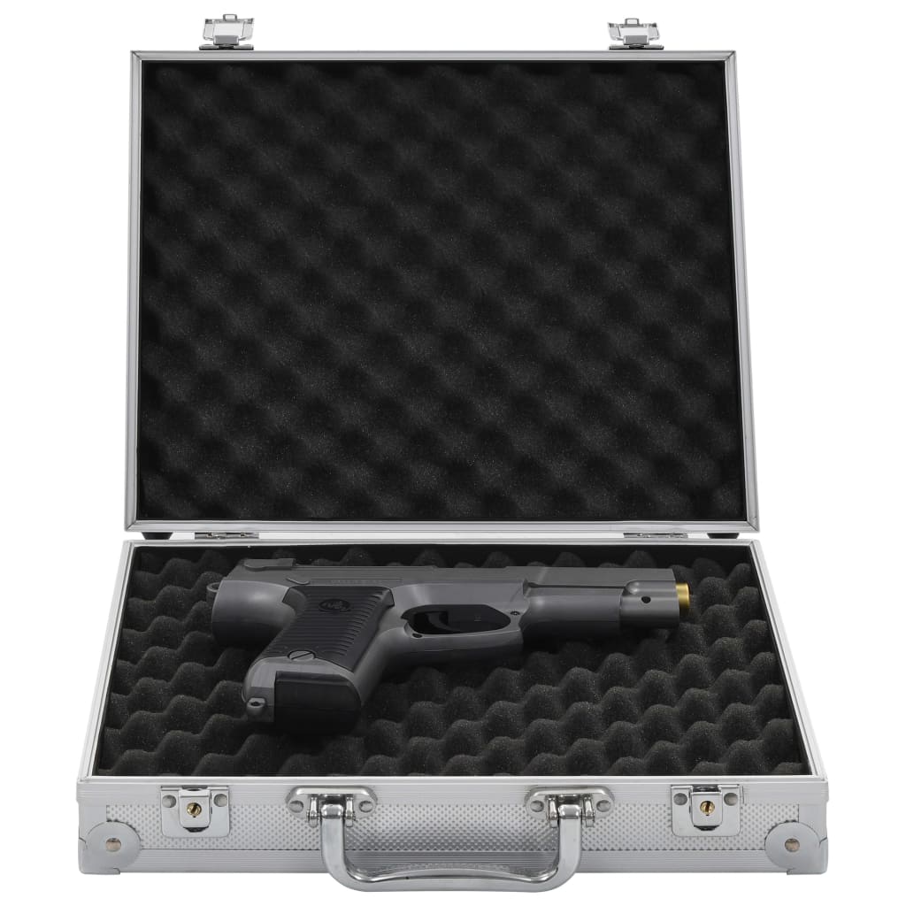 Vidaxx mallette pour pistolet aluminium abs couleur argent