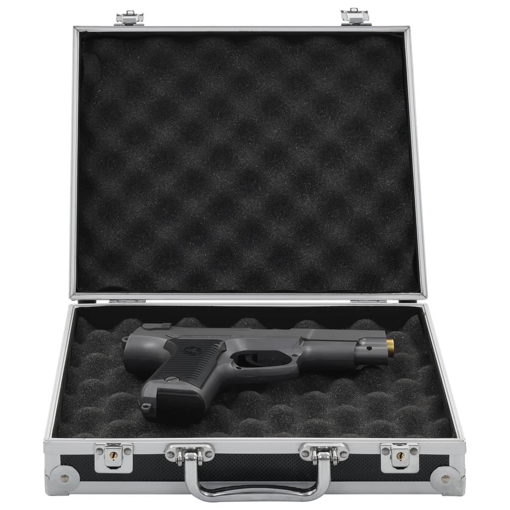 Vidaxx mallette pour pistolet aluminium abs noir