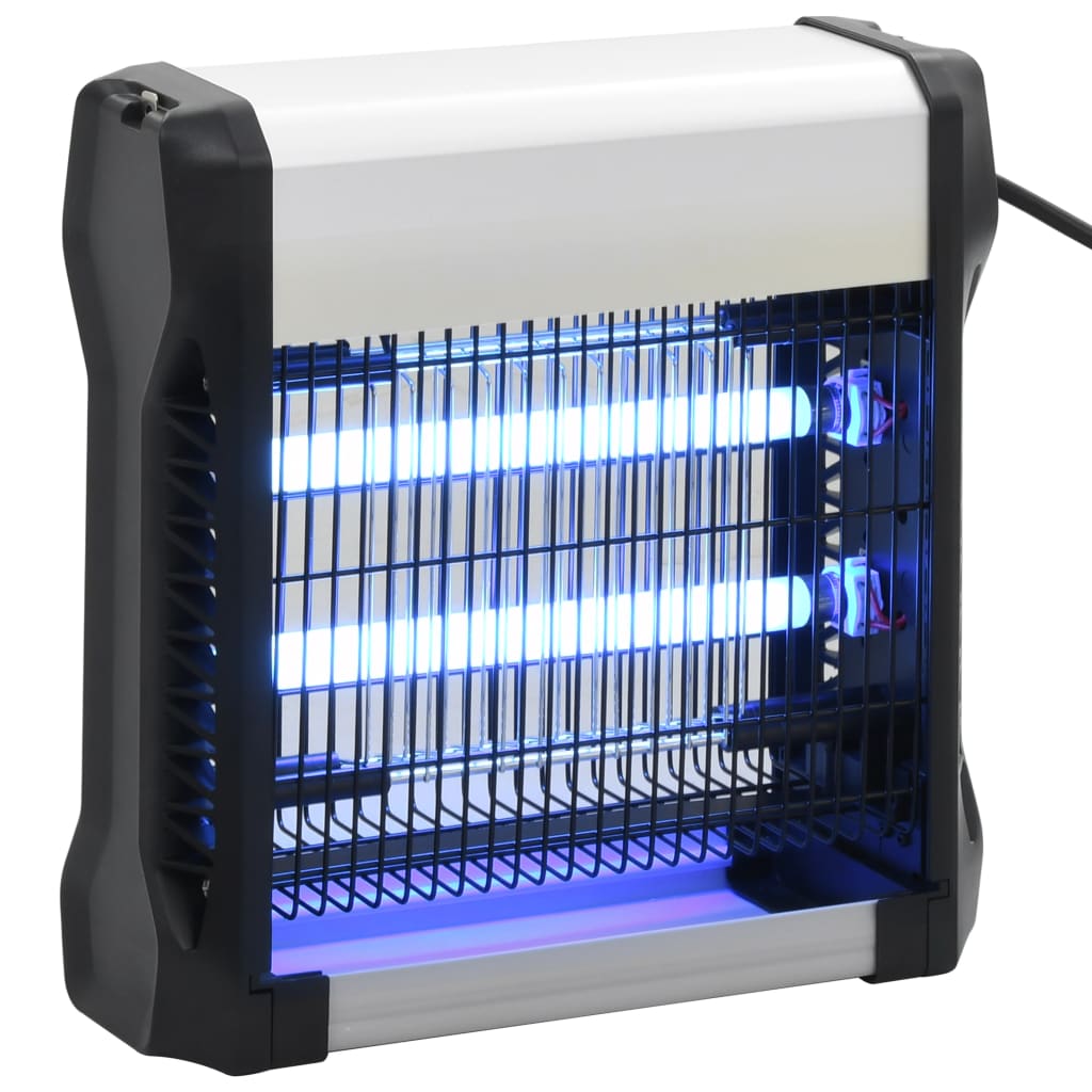Vidaxl vliegendoder 12 w aluminium abs noir