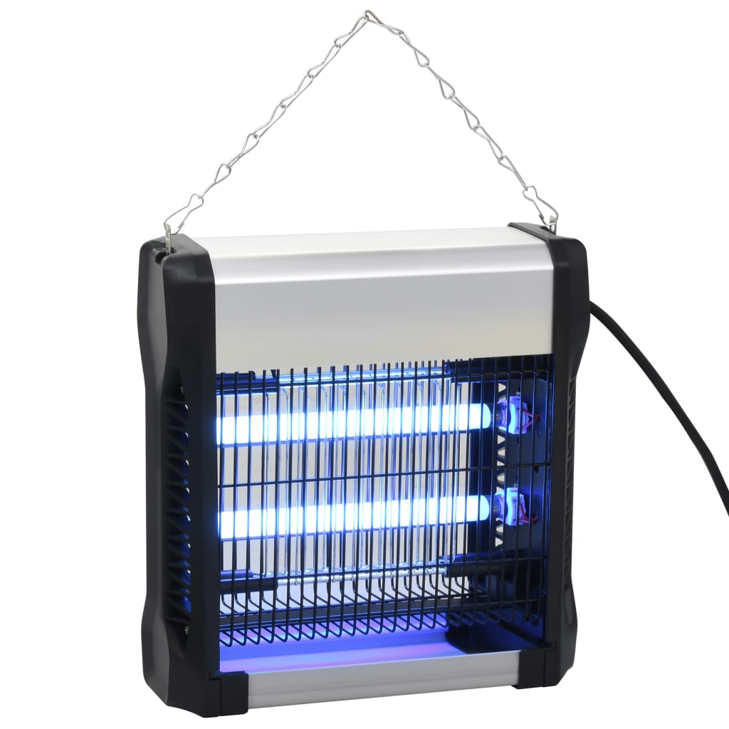 Vidaxl vliegendoder 12 w aluminium abs noir