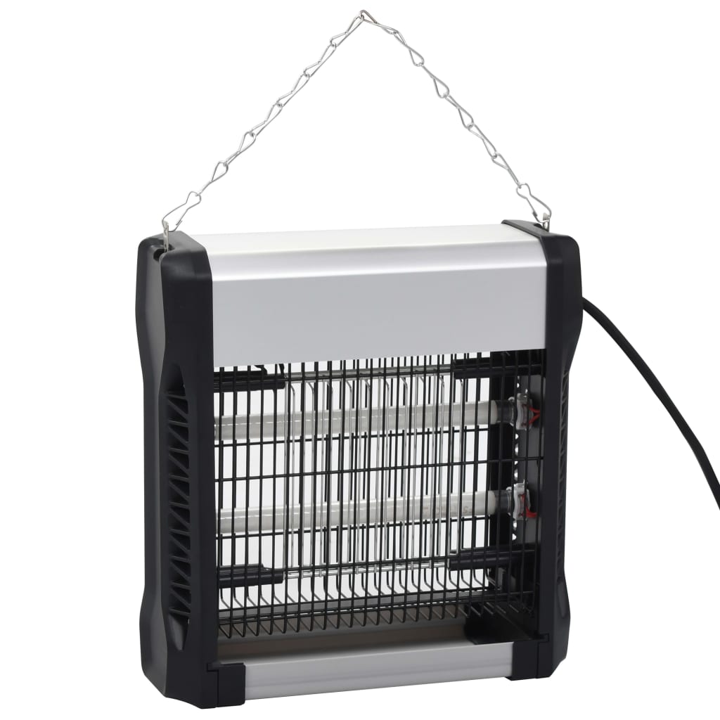 Vidaxl vliegendoder 12 w aluminium abs noir
