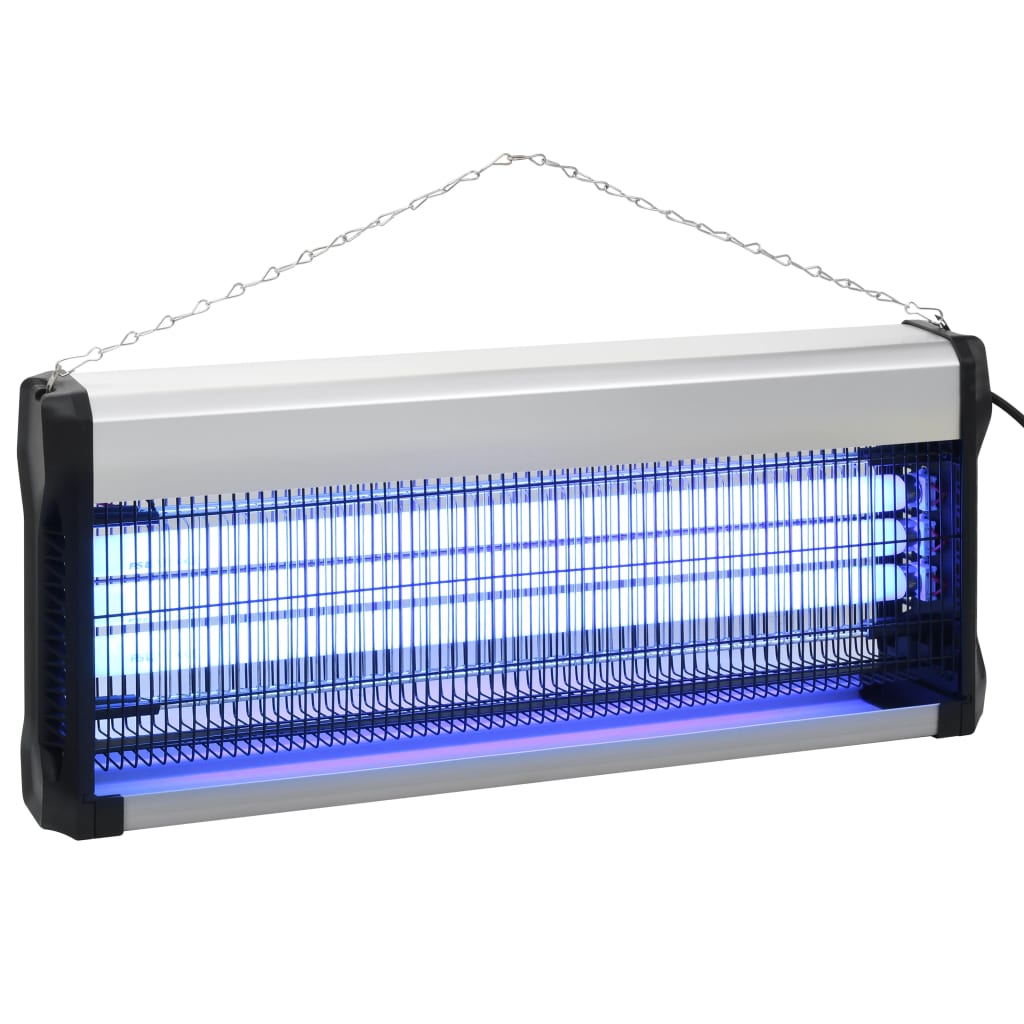 Vidaxl insectdoor tueur 60 w aluminium abs noir