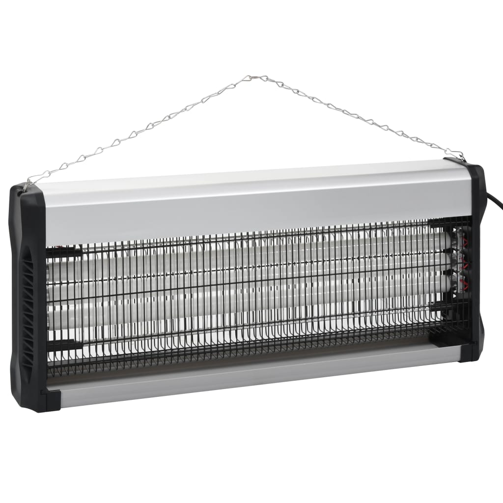 Vidaxl insectdoor tueur 60 w aluminium abs noir