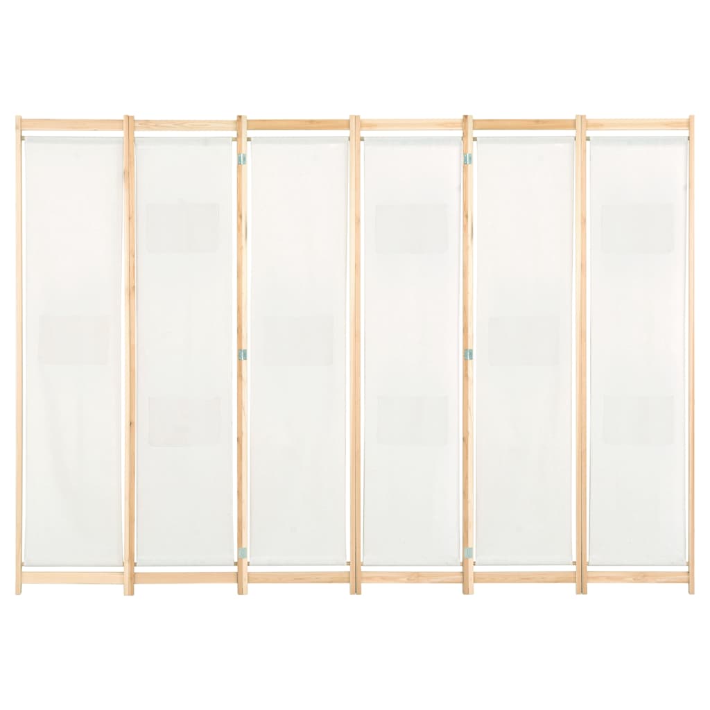 Vidaxl kamerscherm met 6 panelen 240x170x4 cm stof crème