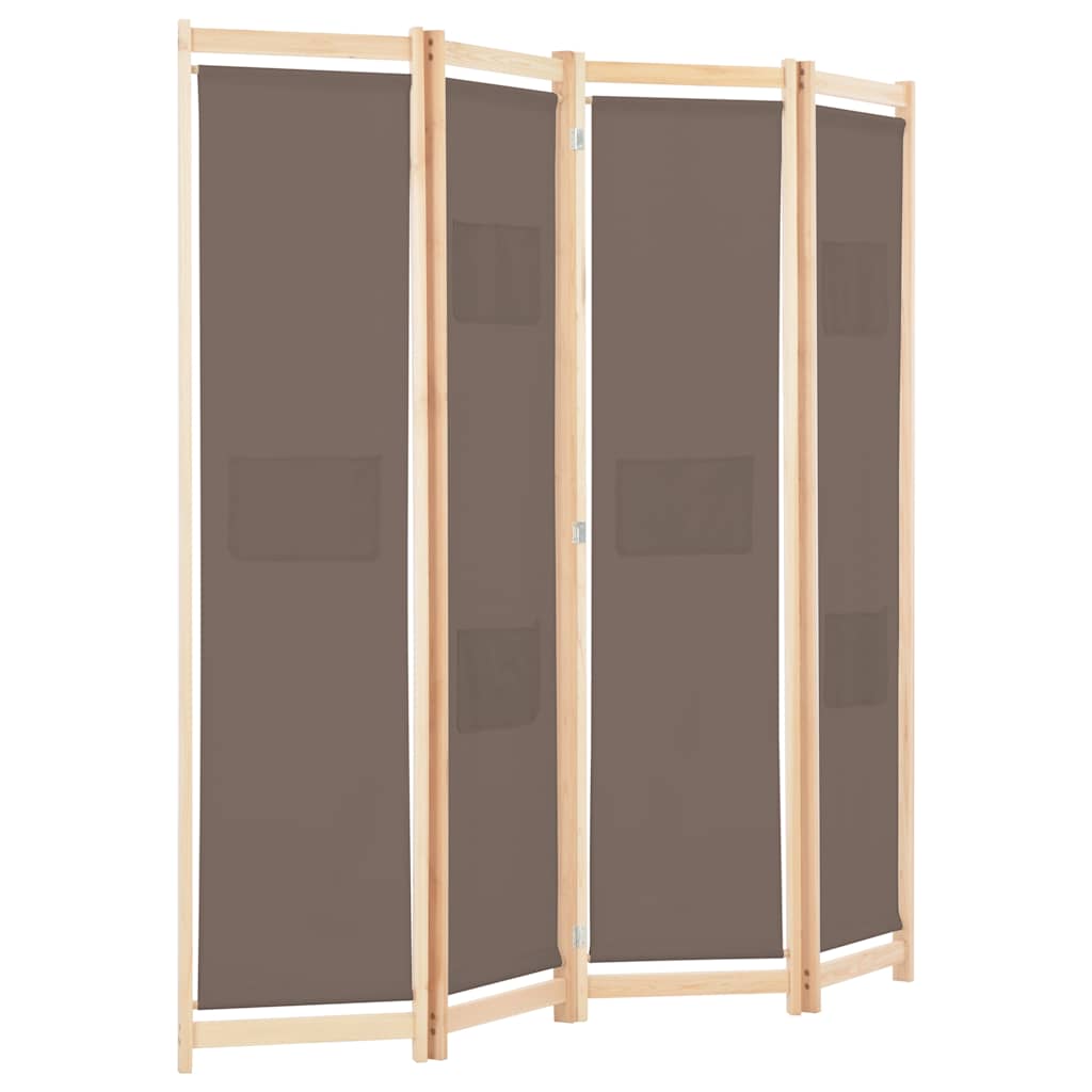Vidaxl kamerscherm met 4 panelen 160x170x4 cm stof bruin