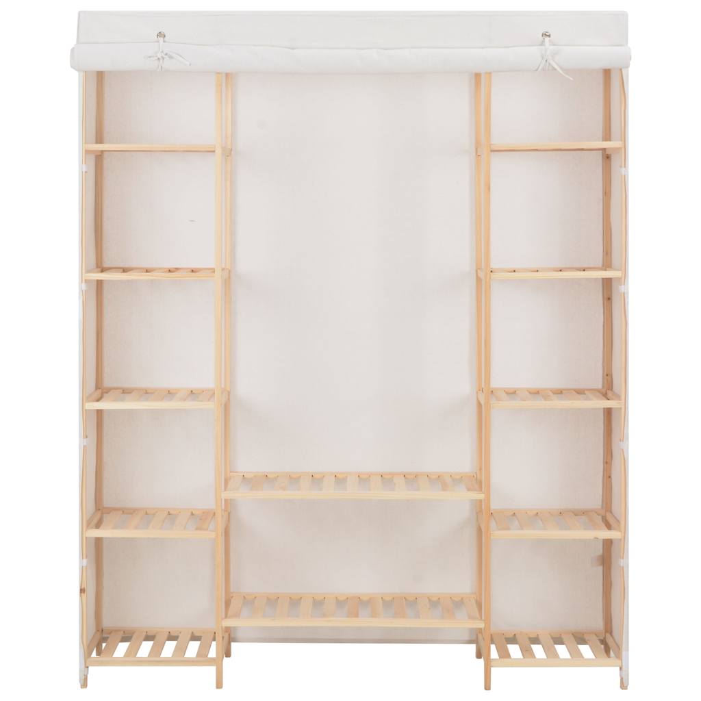 Vidaxl kledingkast 135x40x170 cm stof wit