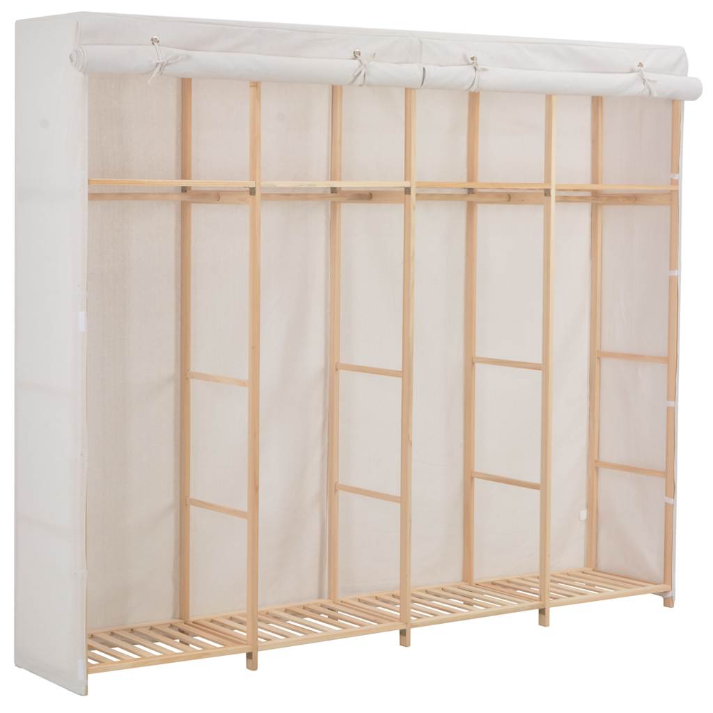 Vidaxl kledingkast 200x40x170 cm stof wit