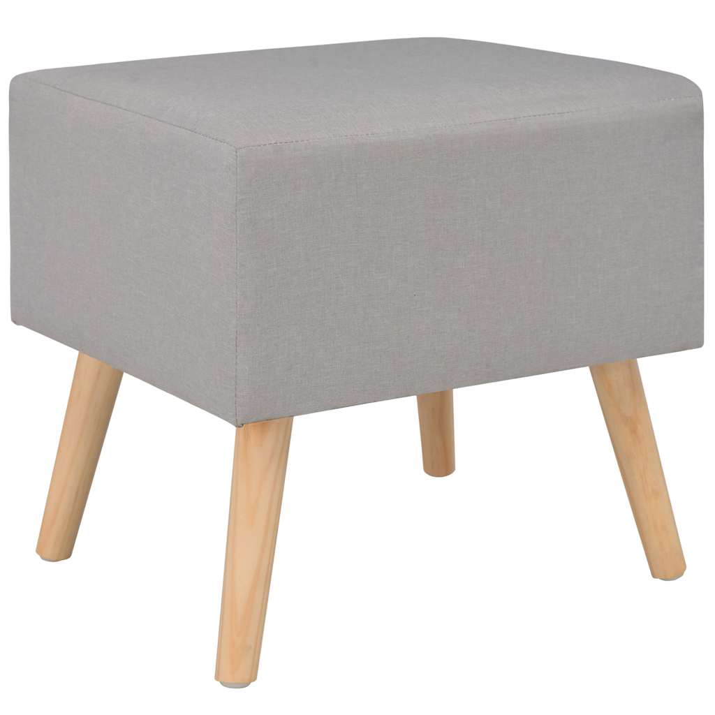 Vidaxl nachtkastje 40x35x40 cm stof grijs
