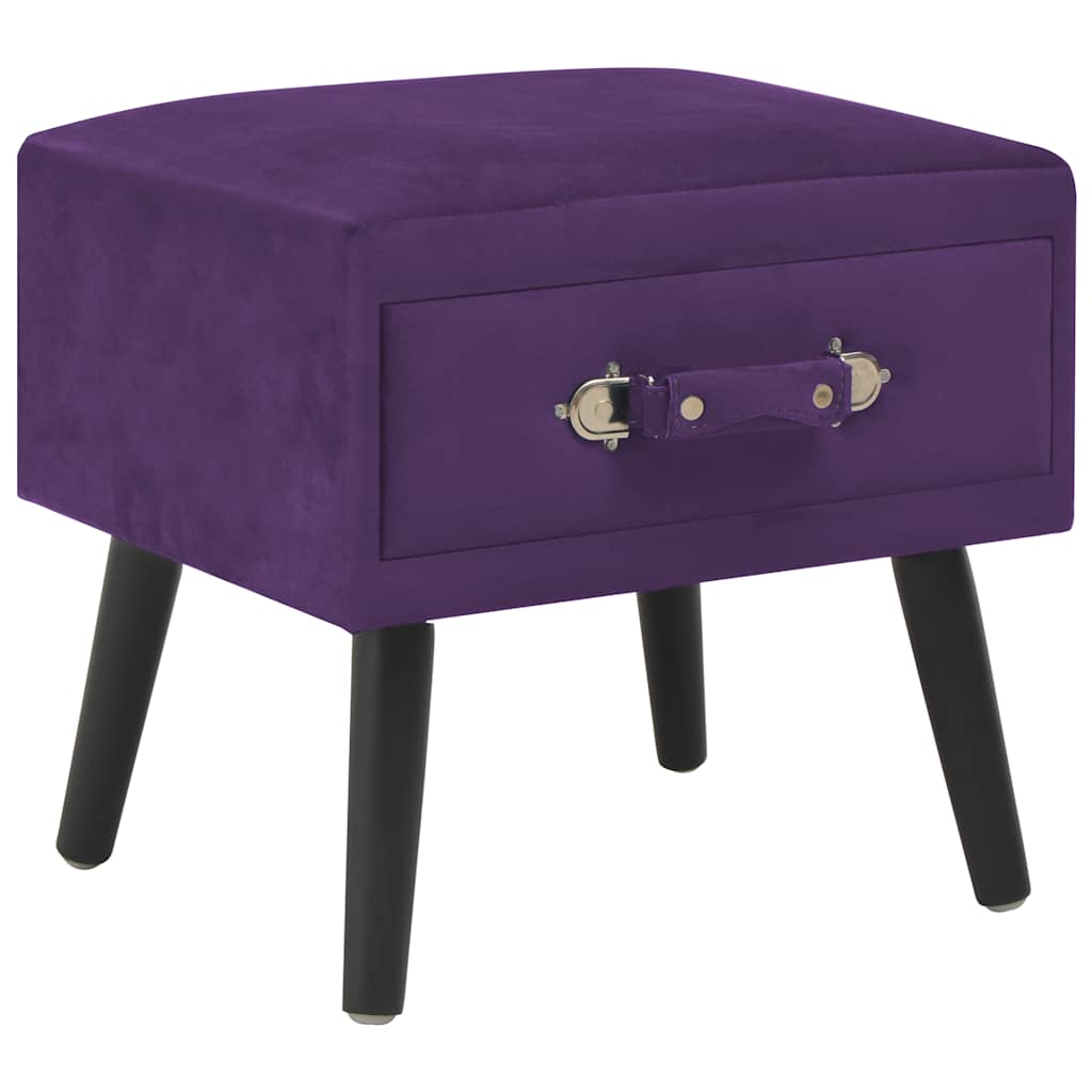 Vidaxl nachtkastje 40x35x40 cm fluweel donkerpaars
