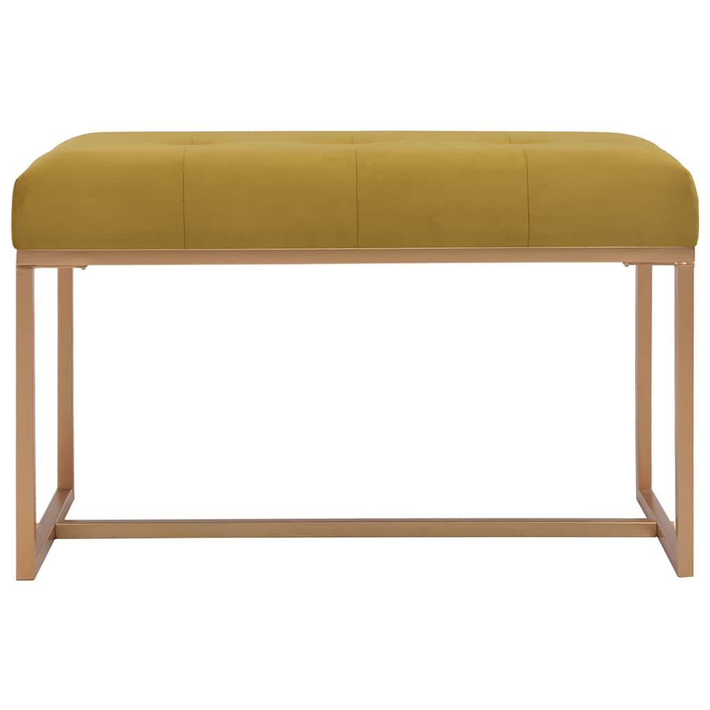 Vidaxl bankje 80 cm fluweel mosterdkleurig