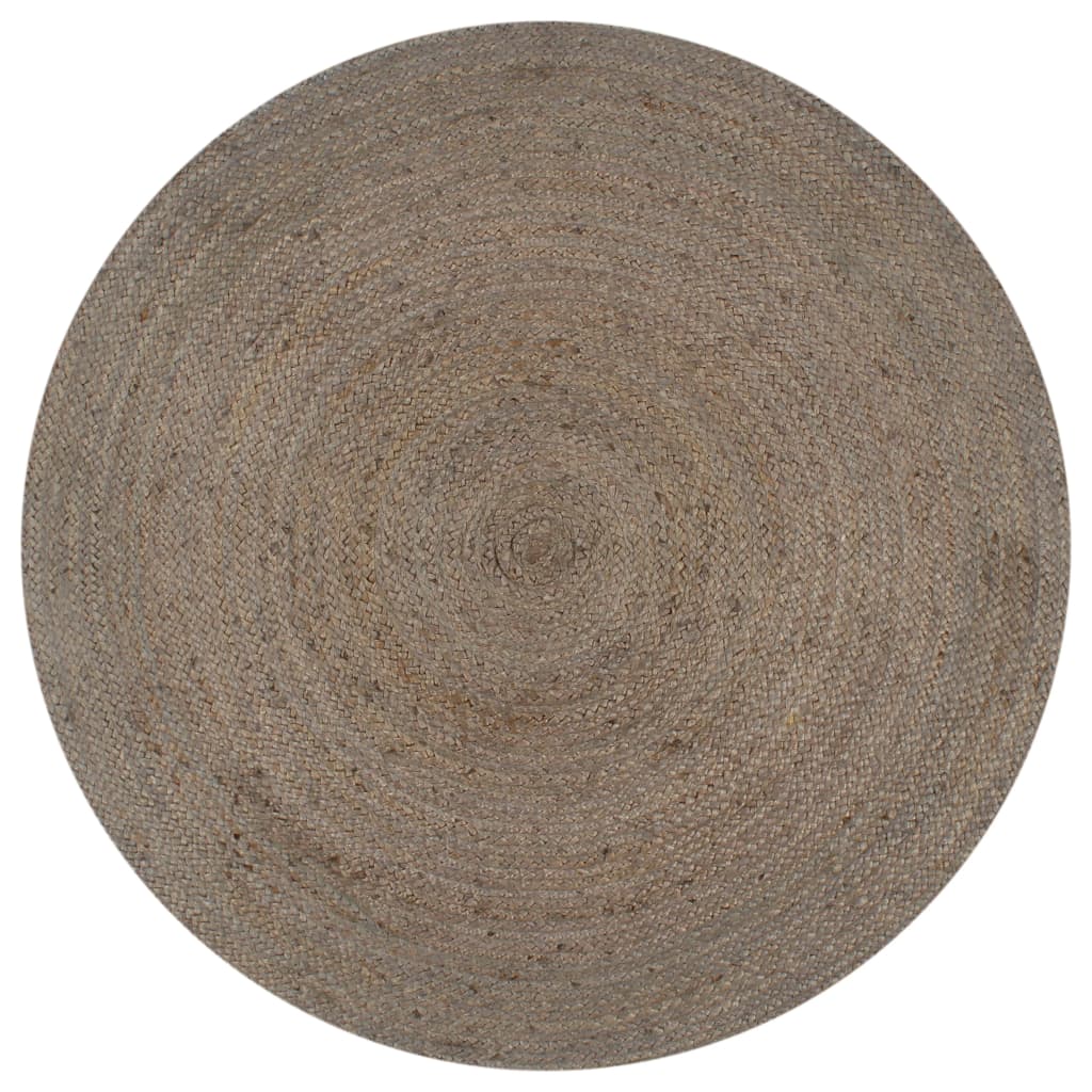 Vidaxl rug handmade around 90 cm jute gray
