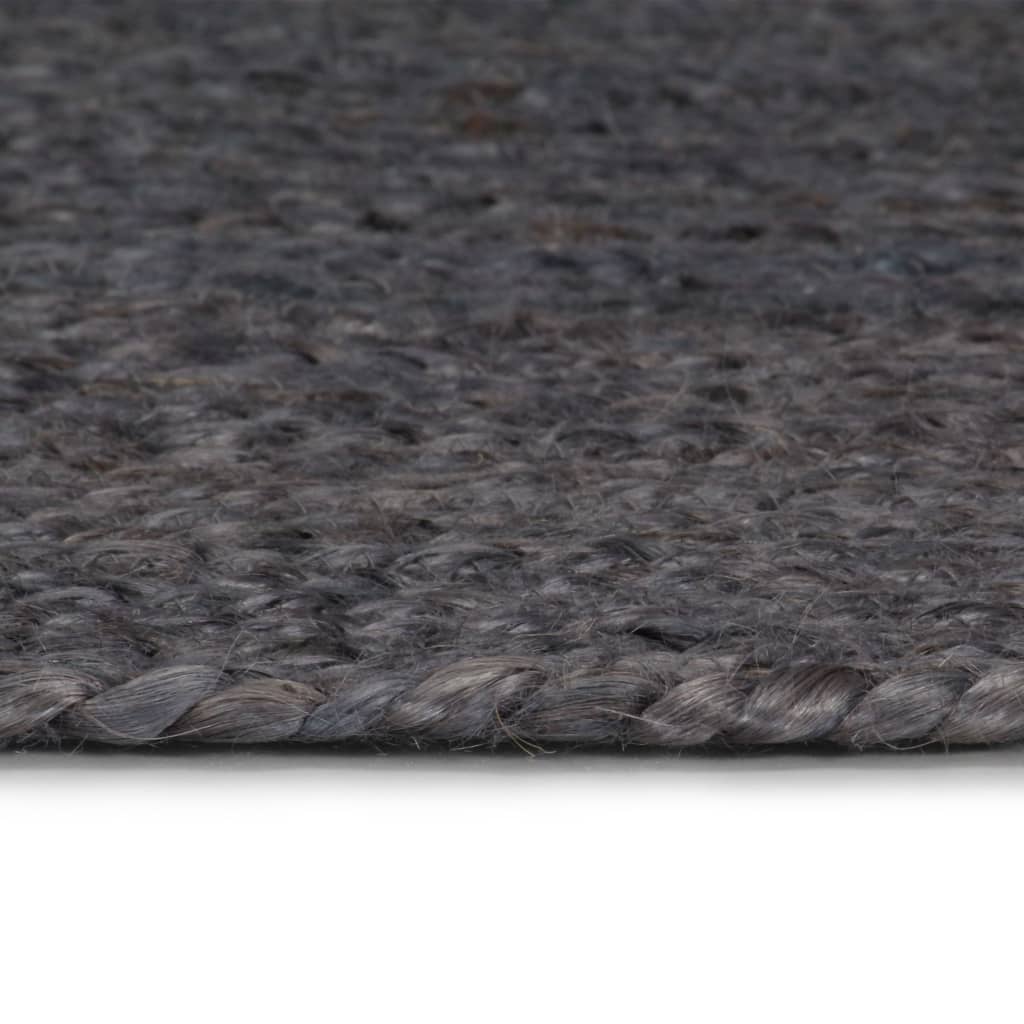 Vidaxl rug handmade around 120 cm jute dark gray