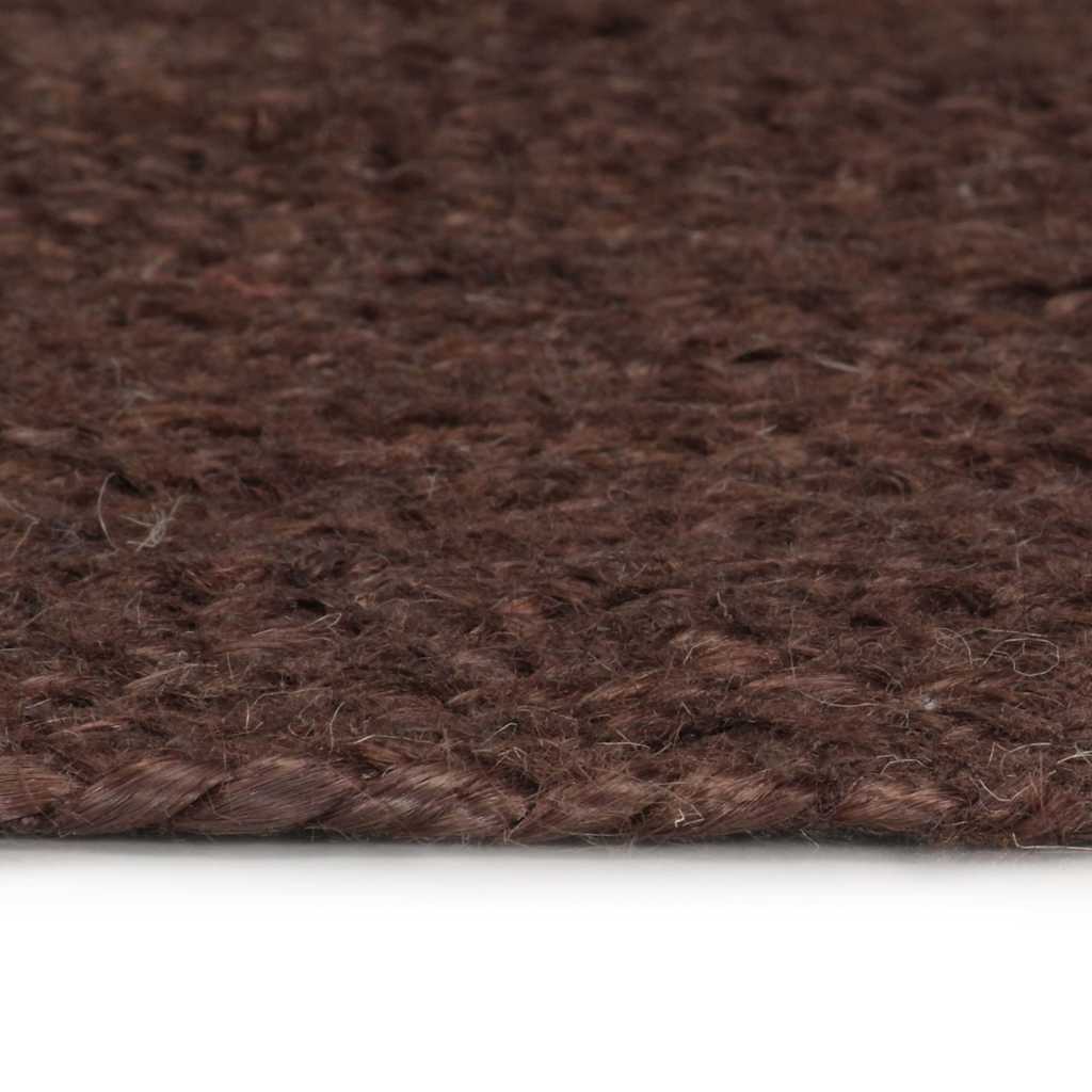 Vidaxl tapis fait à la main vers 150 cm de jute brun