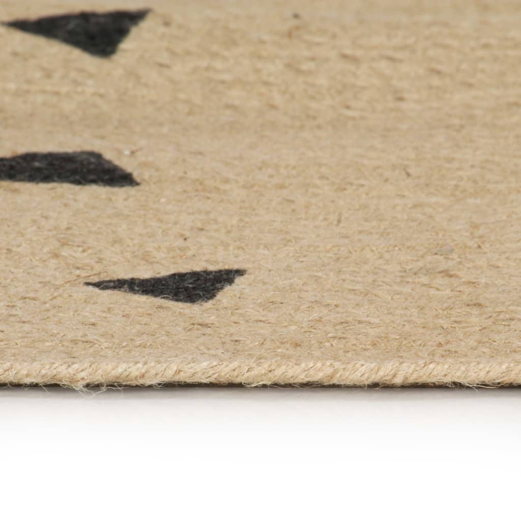 Tapis VidaXL fait main avec imprimé triangle 90 cm jute