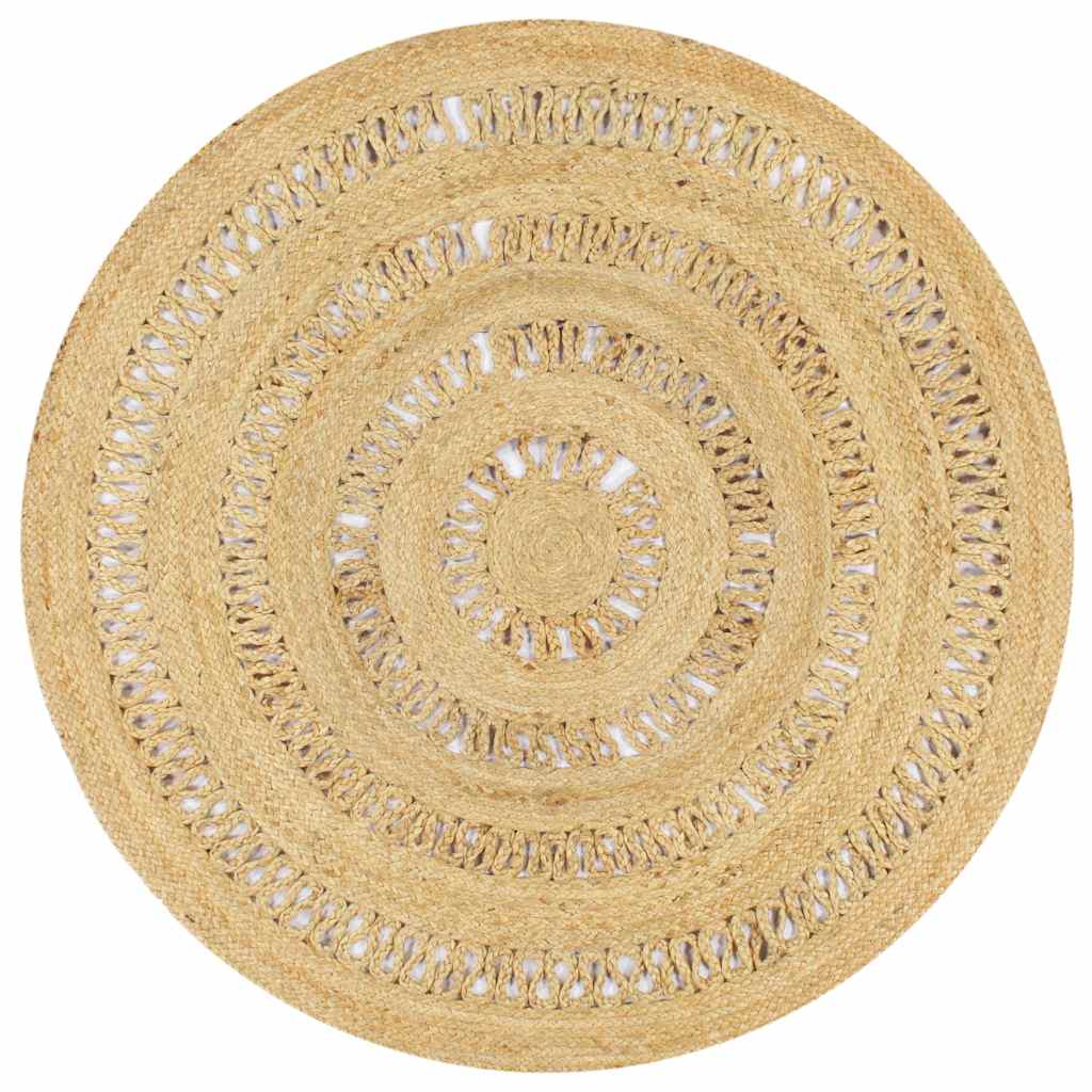 Viaxl tapis à la main 120 cm Jute tressée