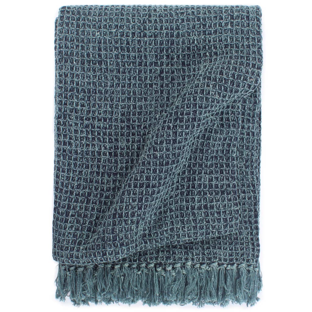 Vidaxx plaid 160x210 cm coton bleu indigo