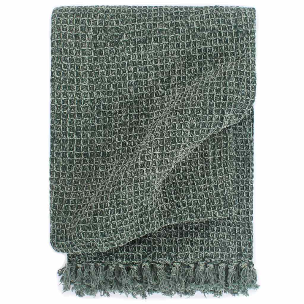 VidaXL plaid 125x150 cm coton vert foncé