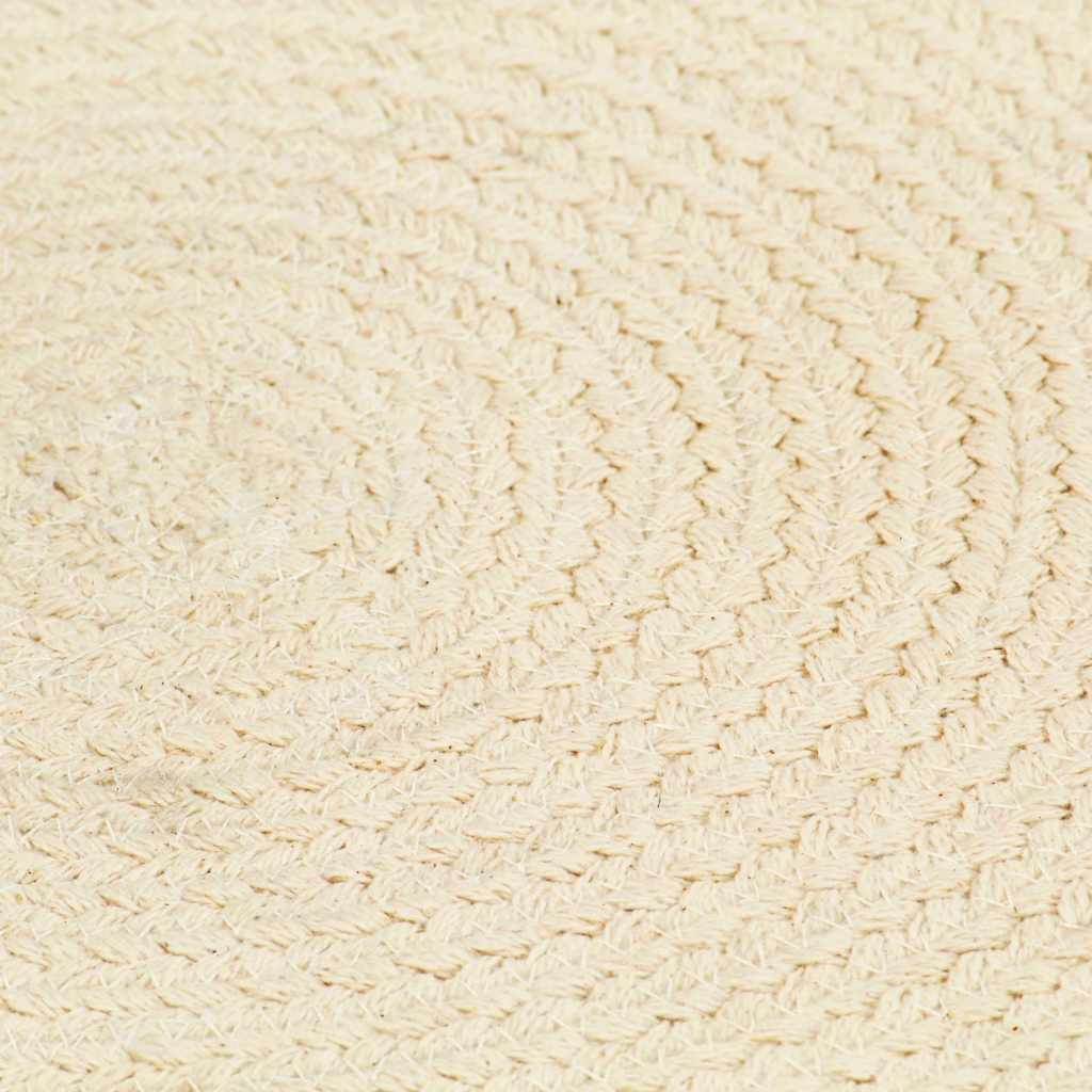 VidaXL sets de table 6 pcs rond 38 cm coton naturel
