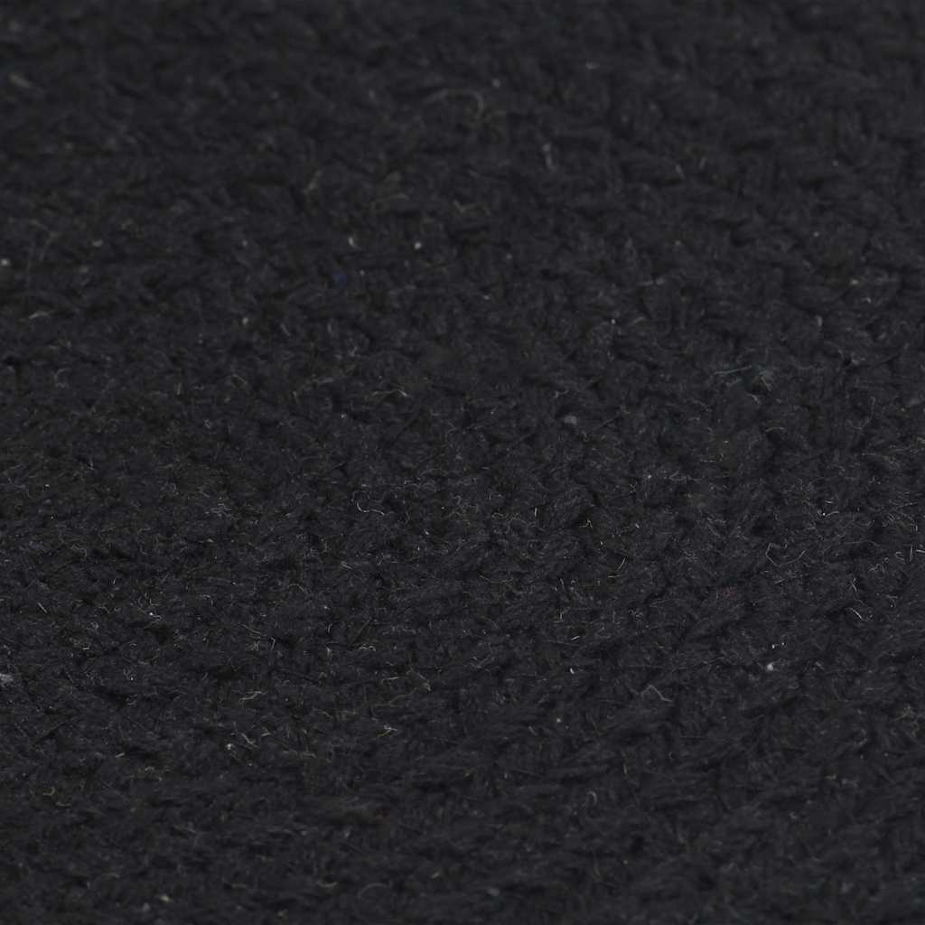 VidaXL sets de table 4 pcs rond 38 cm coton uni noir
