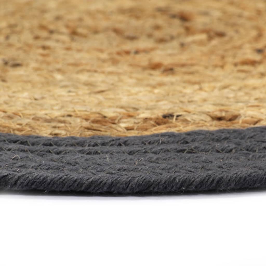 Vidaxl Placemats 6 ST 38 cm Jute et Coton bien sûr et anthracite