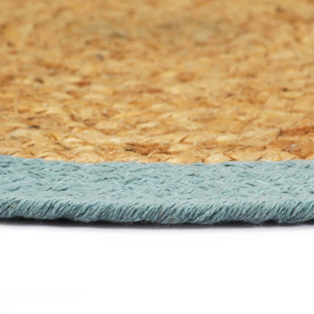 Vidaxx sets de table 6 pcs 38 cm jute et coton naturel et vert