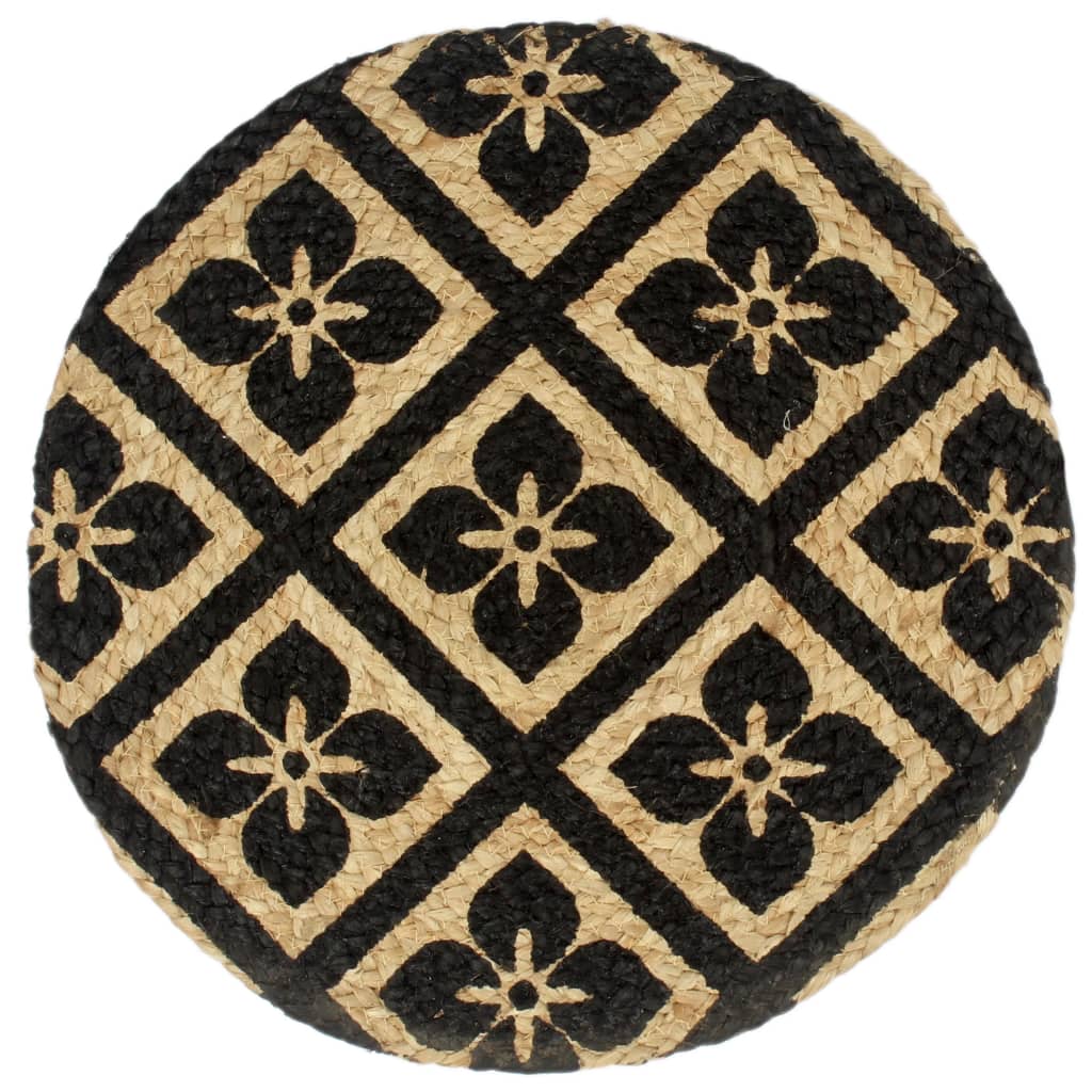 VidaXL sets de table 4 pcs rond 38 cm jute noir