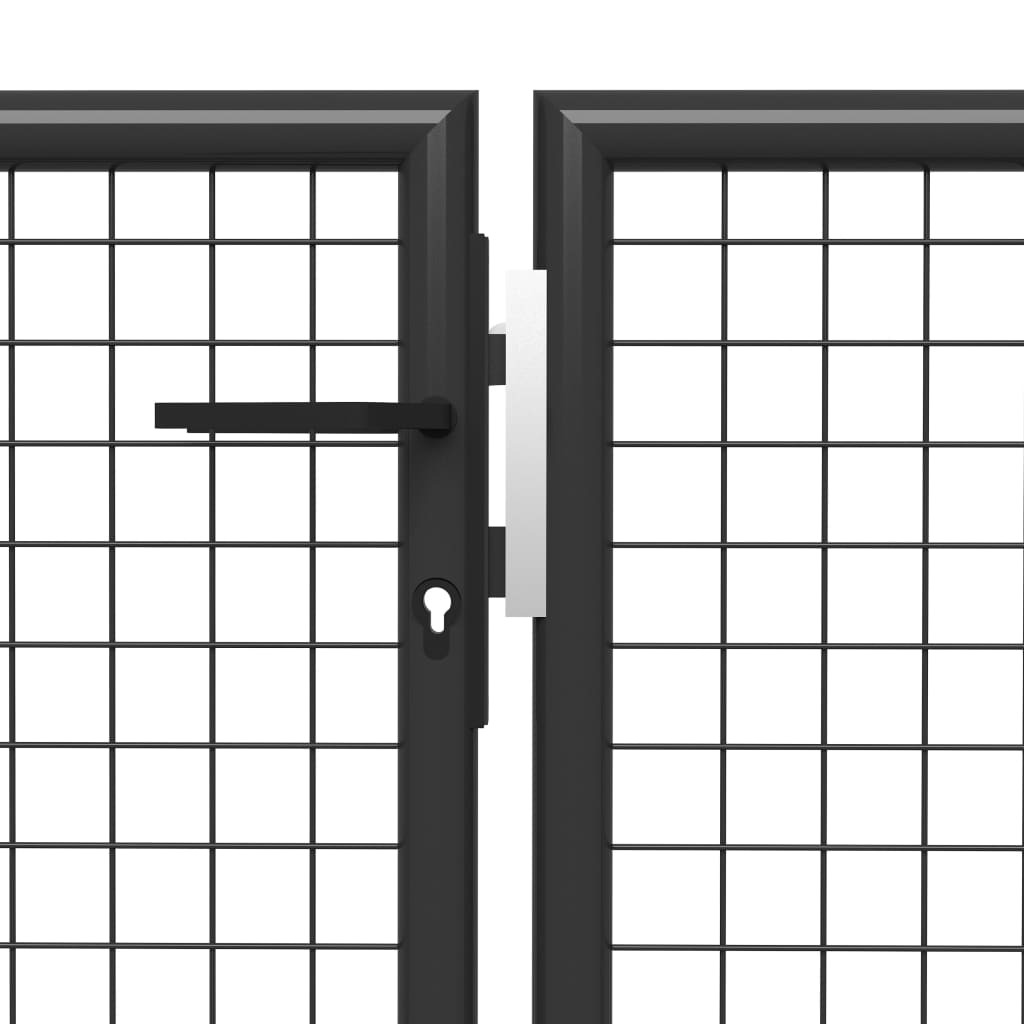 Port vidaxl 500x100 cm anthracite en acier