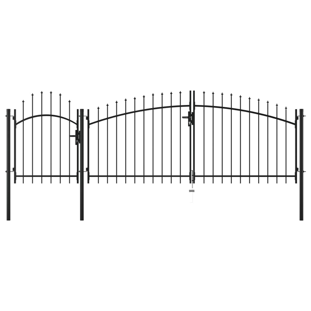 Port vidaxl 2.25x4 m en acier noir