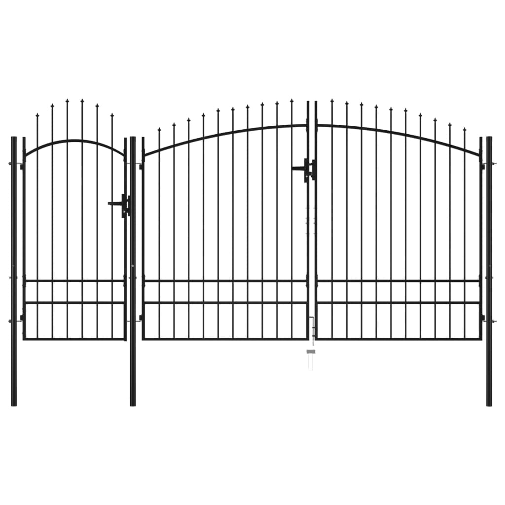 VidaXL Portillon 2,45x4 m acier noir