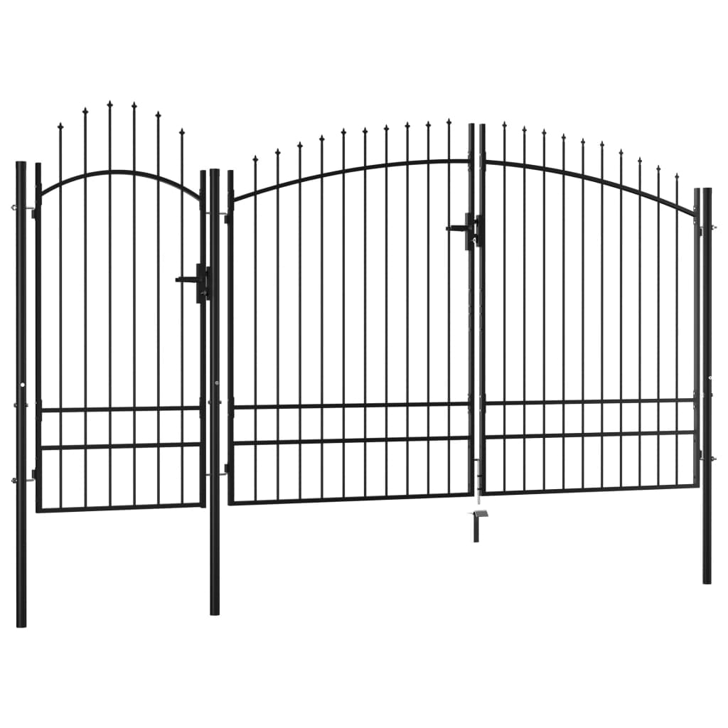 VidaXL Portillon 2,45x4 m acier noir