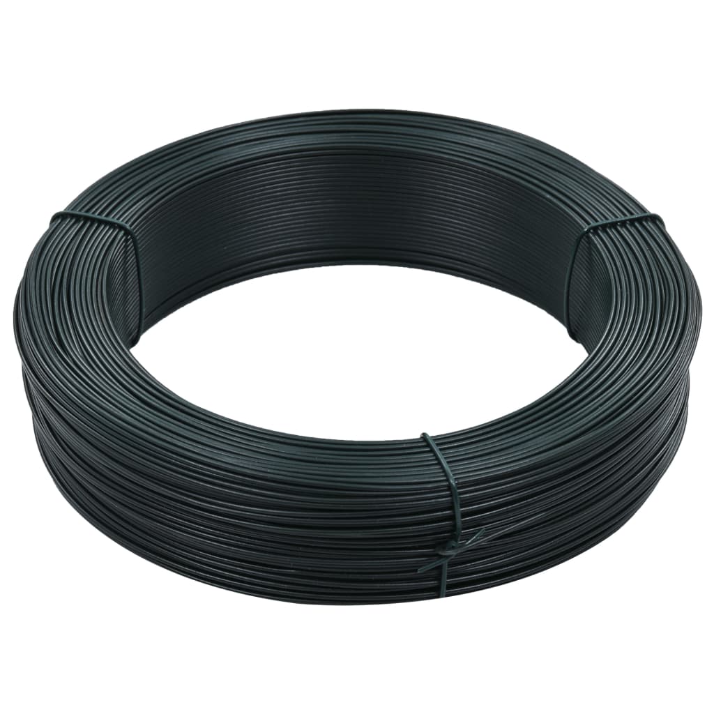 Vidaxl Hekbind Thread 250 m 2,3 3,8 mm en acier noir vert