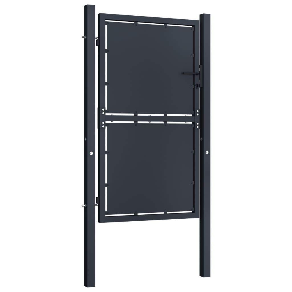 VidaXL Portail 100x175 cm acier anthracite
