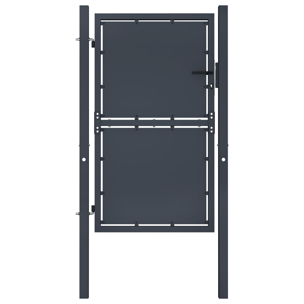 VidaXL Portail 100x200 cm acier anthracite