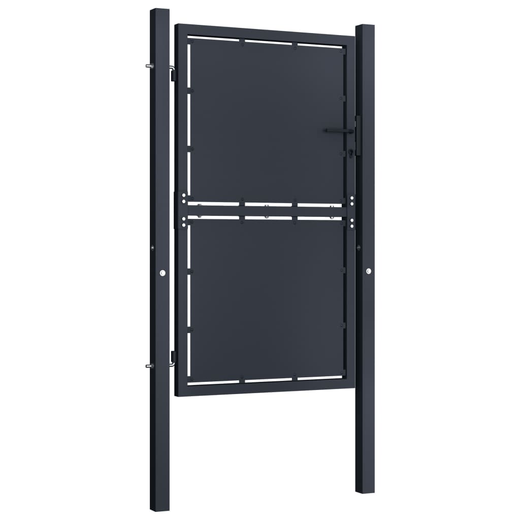 VidaXL Portail 100x200 cm acier anthracite