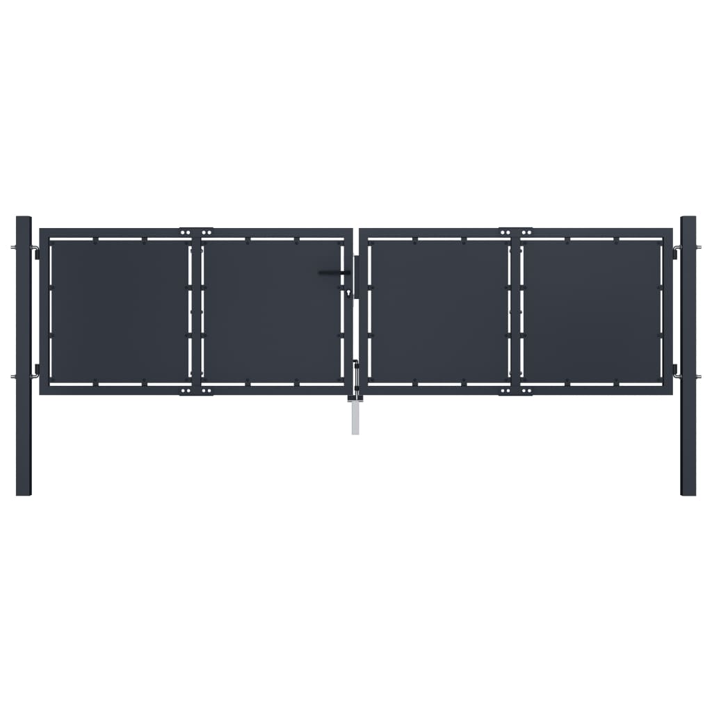 VidaXL Portail 300x75 cm acier anthracite