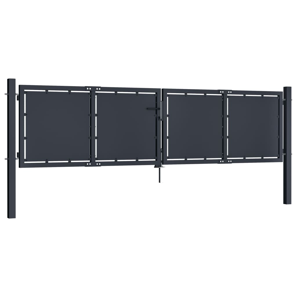 VidaXL Portail 300x100 cm acier anthracite