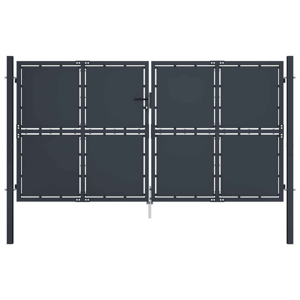 VidaXL Portail 300x125 cm acier anthracite