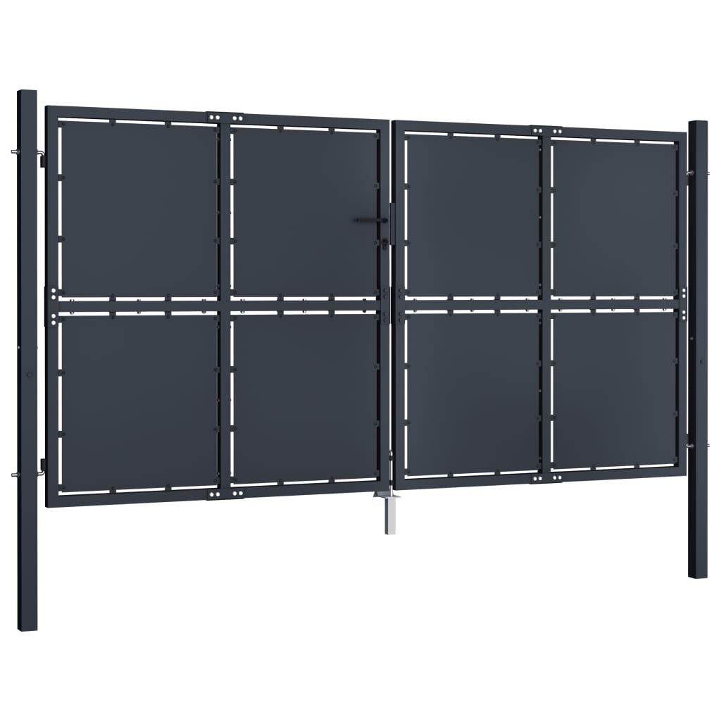 VidaXL Portail 300x125 cm acier anthracite