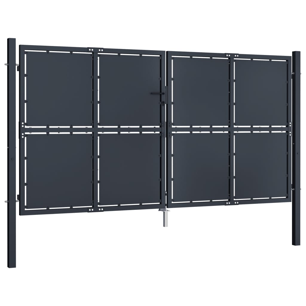 VidaXL Portail 300x150 cm acier anthracite