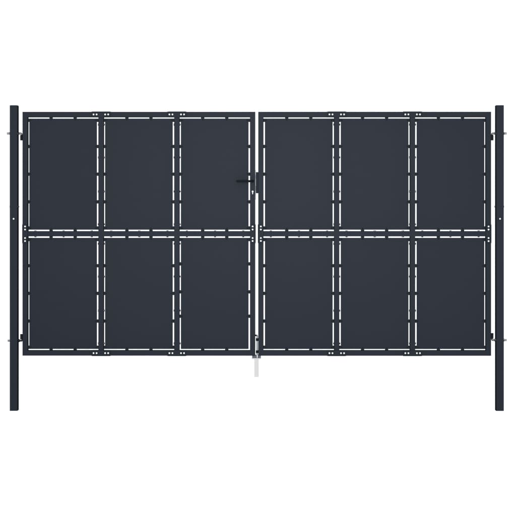 VidaXL Portail 400x200 cm acier anthracite