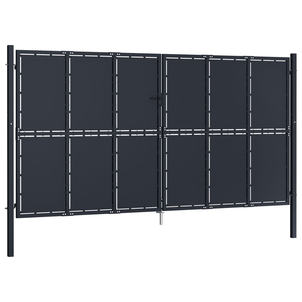 VidaXL Portail 400x200 cm acier anthracite