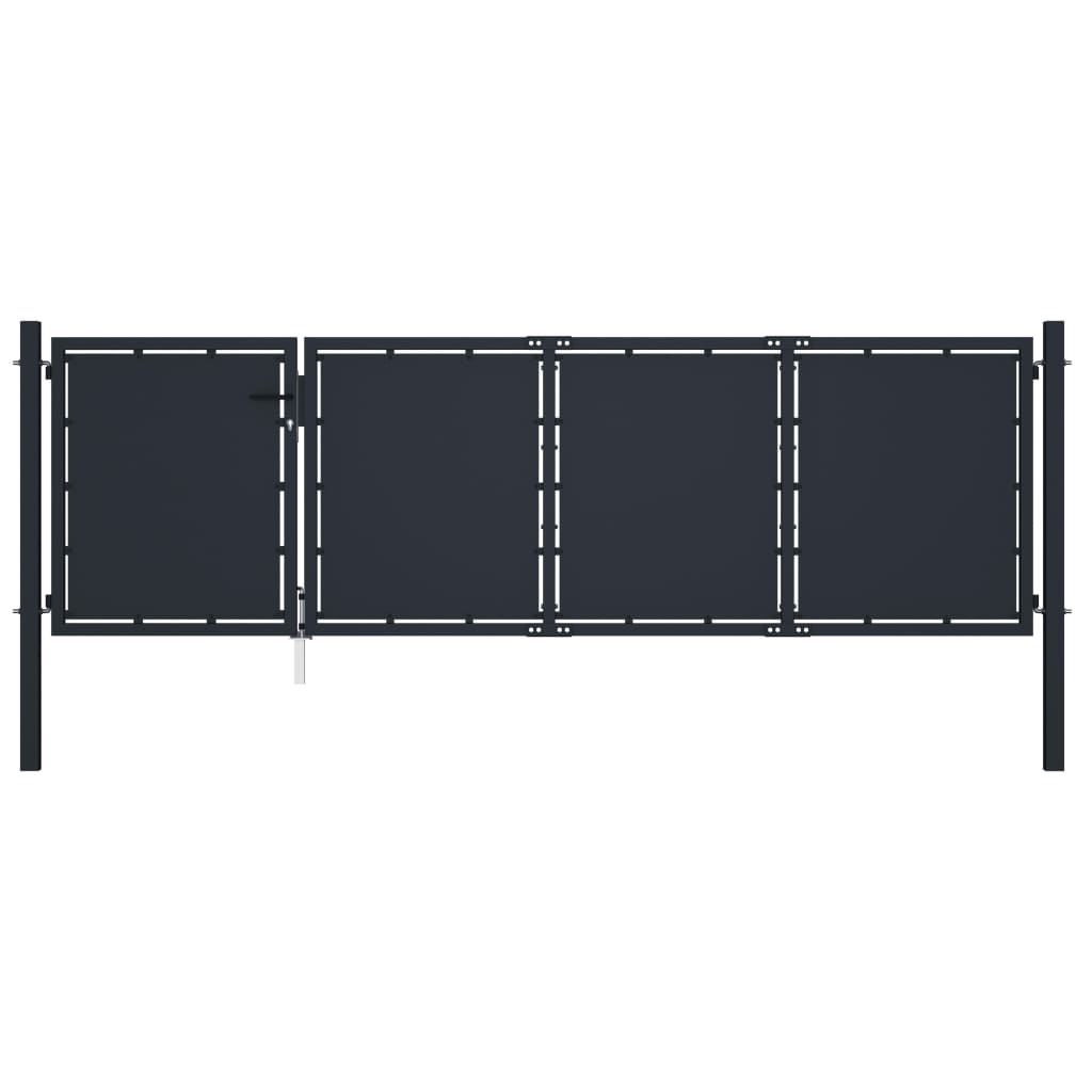 VidaXL Portail 350x75 cm acier anthracite